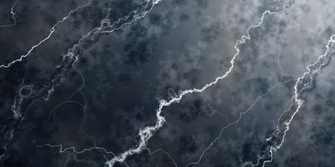 Abstract grey marble surface with intricate patterns. Dark grey background with white veins. Intricate design. Suitable for interior design projects. Design shows beautiful natural texture. Modern