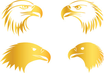 Eagle Head in Gold Vector