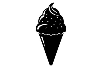 ice cream silhouette vector.