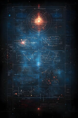 Cosmic Data Stream Abstract Background Illustration