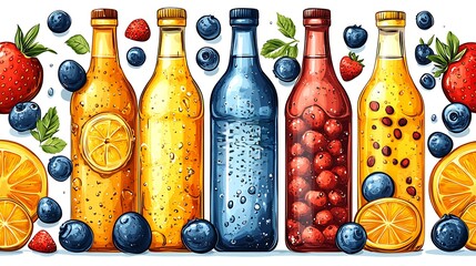 Colorful bottles