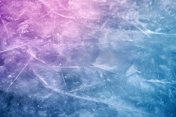 Obraz premium Ice hockey rink background or texture, macro, top view