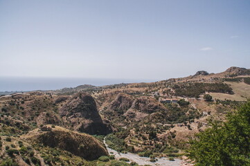 view of the mountains in Calabria