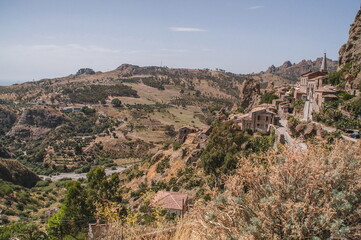 Obraz premium view of the mountains in Calabria