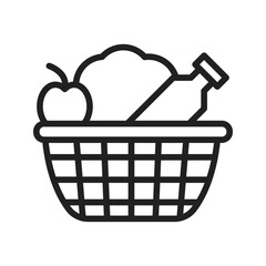 Grocery Icon vector image. Suitable for use on web apps, mobile apps, and print media.