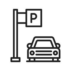 Parking Icon vector image. Suitable for use on web apps, mobile apps, and print media.
