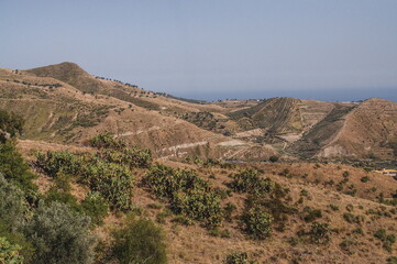 view of the mountains in Calabria