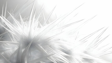 Abstract White Spikes: 3D Render of Sharp, Crystalline Structures
