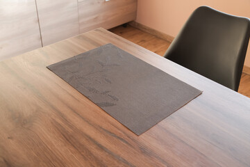 Mock up Placemats for Dining Wooden Table Stain Resistant Washable PVC Kitchen Table Mats Vinyl Wipeable Table Placemat