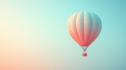 Naklejka premium Colorful Hot Air Balloon in Blue Sky