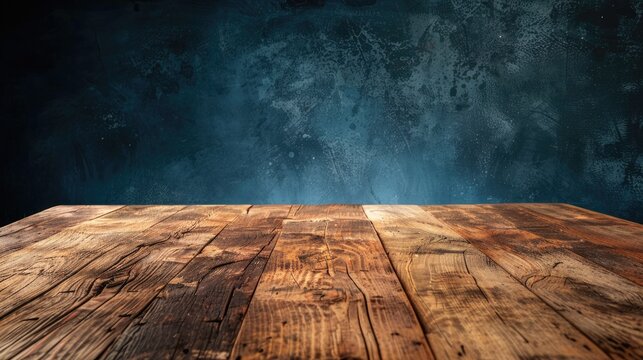 Texture of wooden table with empty space in front