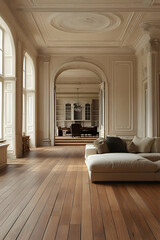 Elegant 3D Rendering of Grand Hallway Interior
