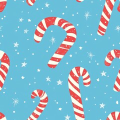 Fototapeta premium Christmas Candy Cane Pattern Design