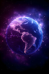 Obraz premium Global Network 3D Illustration