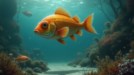 fish swimming in the sea
