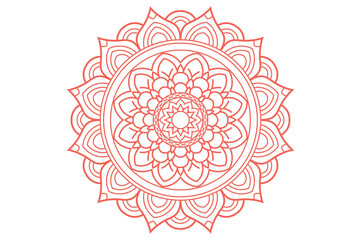 mandala coloring book for adults and kids. Simple shape mandala flowers, abstract floral elements.