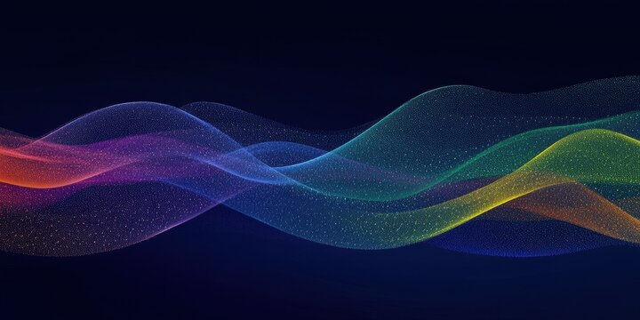 Abstract vector illustration of binary code flowing i