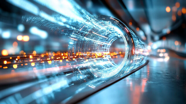 Futuristic transport technology digital network visual art urban environment abstract viewpoint ai-generated imagery impact