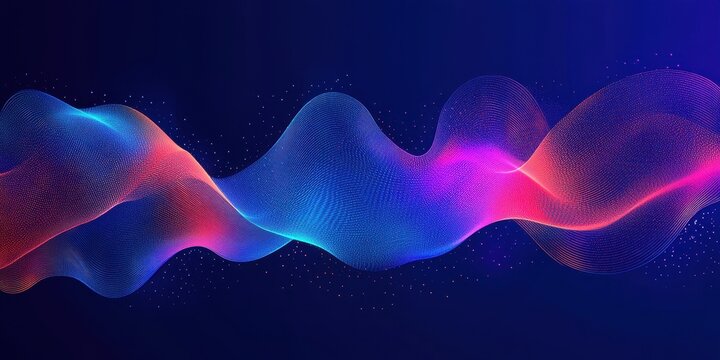 Abstract vector illustration of binary code flowing i