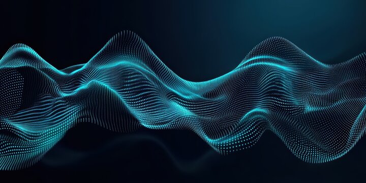 Abstract vector illustration of binary code flowing i