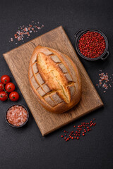 Homemade fresh crispy wholemeal bread