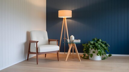 modern living room with lamp