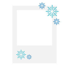 Polaroid with Snowflakes