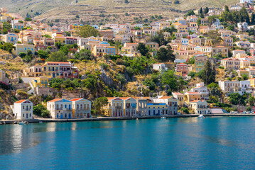 Fototapeta premium Symi island. Scenic landscape of Greek island. Dodecan