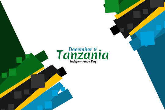 December 9, Independence Day of Tanzania vector illustration. Suitable for greeting card, poster and banner.