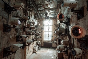 Chaotic Clutter An Abandoned Warehouse Filled with Vintage Treasures and Forgotten Memorabilia