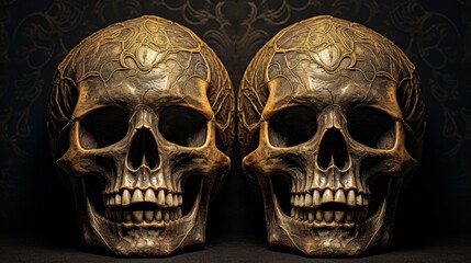 Fototapeta premium Skulls background image