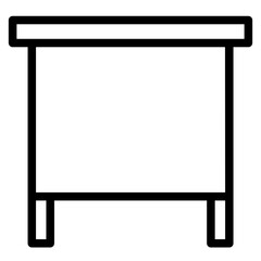 Furniture Modern Table Line Icon