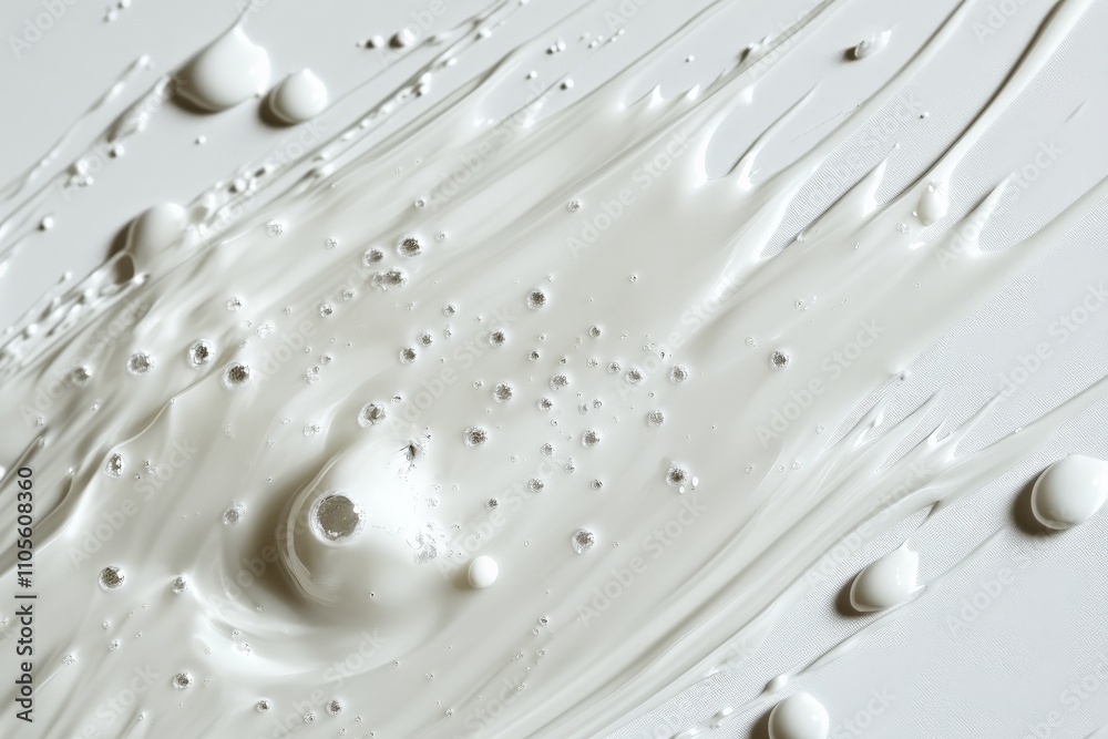 Aufkleber artistic paint spread with unique droplet patterns and smooth texture, evoking innovation and creati