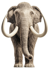 Obraz premium PNG Woolly mammoth with large tusks