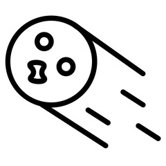 Asteroid Astronomy Meteor Line Icon