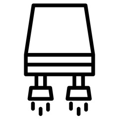 Astronomy Lander Space Line Icon © king Barons