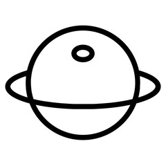 Planet Space Stars Line Icon