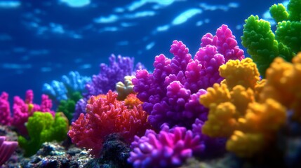 Vibrant Coral Reef with Colorful Marine Life