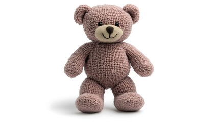 Obraz premium A clip art of a smiling teddy bear holding a heart on a white background