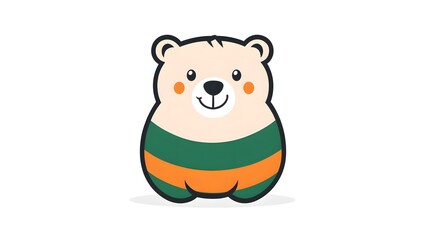 Naklejka premium Logo, a vector graphic of a bear mascot team