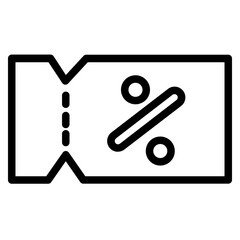 Coupon Delivery Shop Line Icon