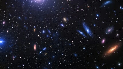 a vast expanse of space filled with countless stars and galaxies background wallpaper AI generated image