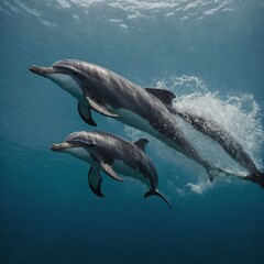 Fototapeta premium Imagine you are a dolphin. Write a diary entry about a day in your life.