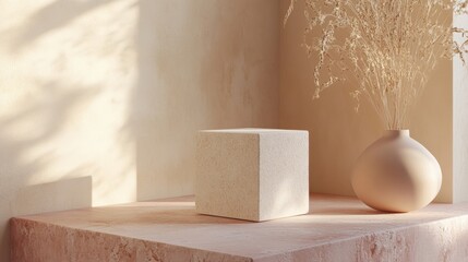 Minimalist Beige Product Displ