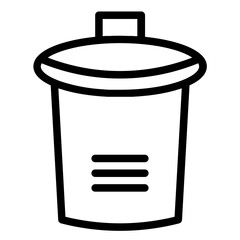 Bin Delete Trash Line Icon