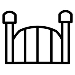 Gate Park People Line Icon