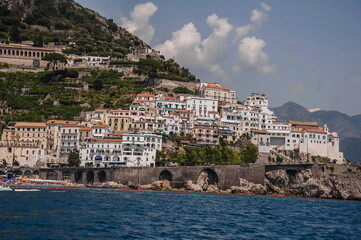 Fototapeta premium view of the town of Amalfi