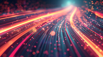 Obraz premium High-Speed Technology and Light Abstract Background - Motion Effect