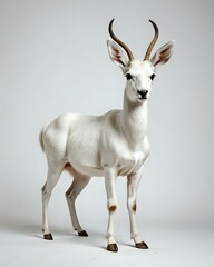 a white deer on a white background
