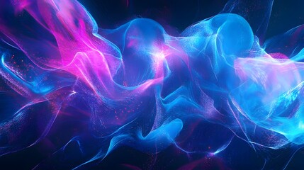 Obraz premium Abstract Blue Pink Swirling Energy Flowing Design